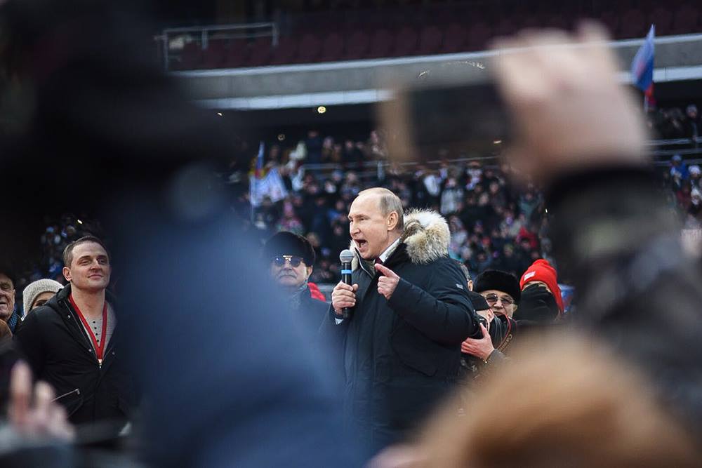 Митинг в Лужниках в поддержку Владимира Путина. Архивное фото. Фото: Юрий Белят / Poligon